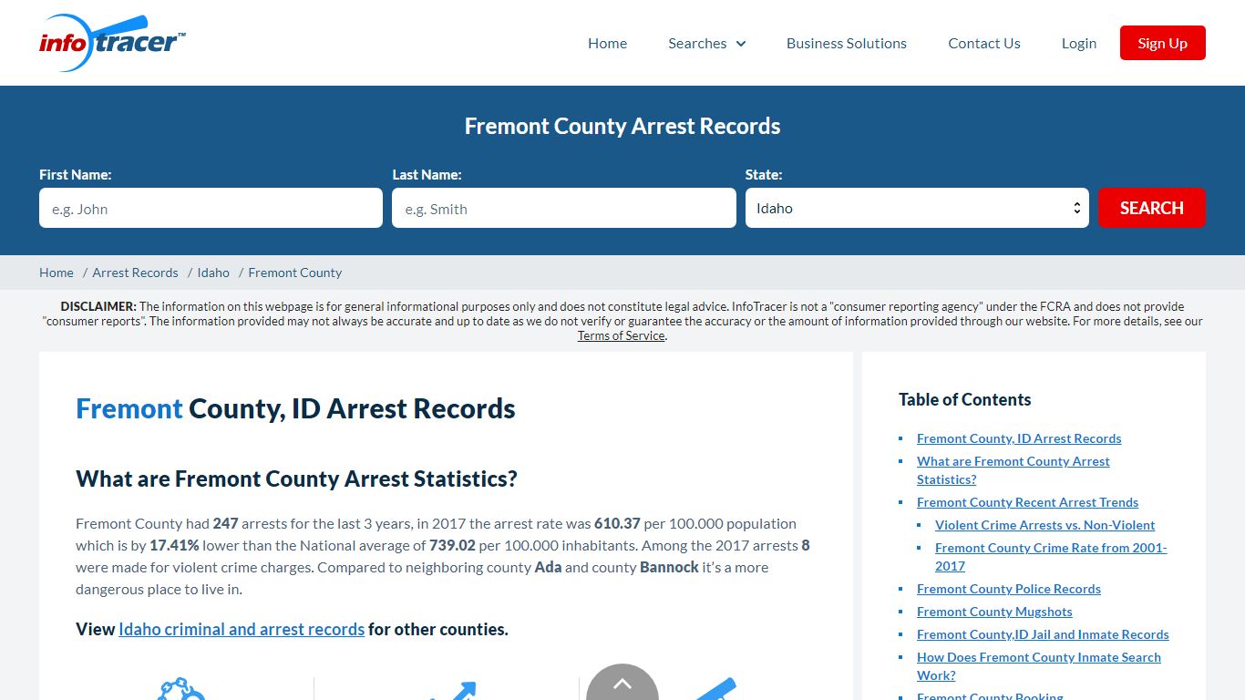 Fremont County, ID Arrests, Mugshots & Jail Records - InfoTracer