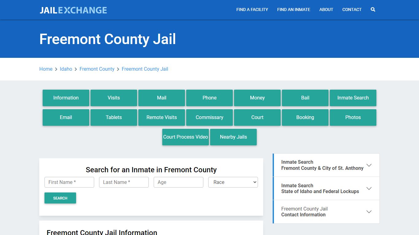 Freemont County Jail Roster Lookup, ID, Inmate Search